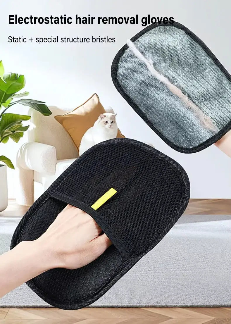 Pet Grooming Glove for Removing Pet Hair from Furniture and Clothes