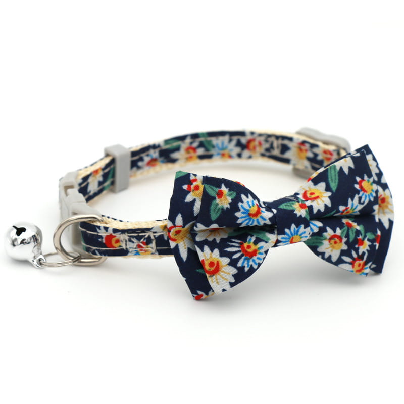 Adjustable Breakaway Cat Collar with Bow and Safety Bell