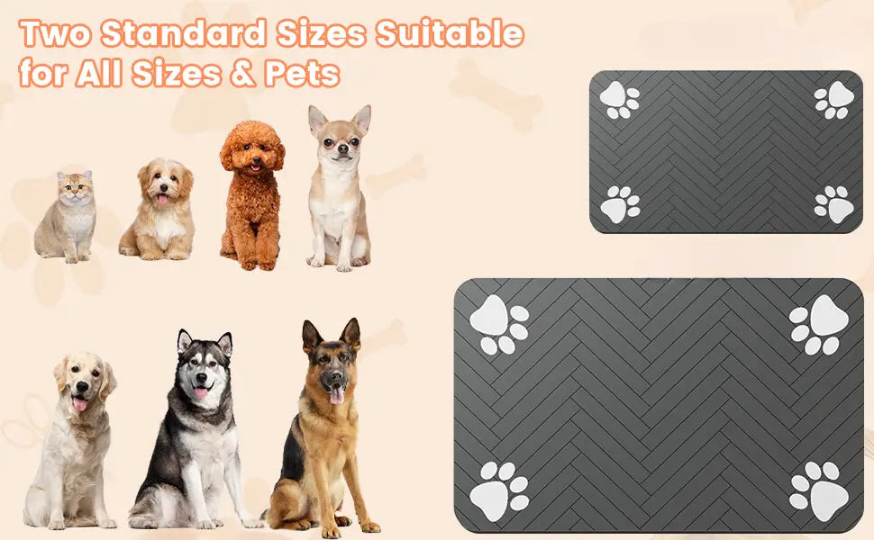 Non-Slip Pet Feeding Mat for Clean, Spill-Free Floors
