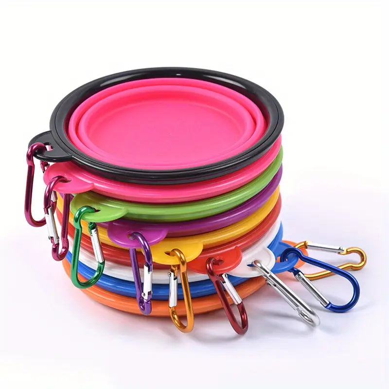 Collapsible Silicone Dog Bowl for Stress-Free Travel Feeding