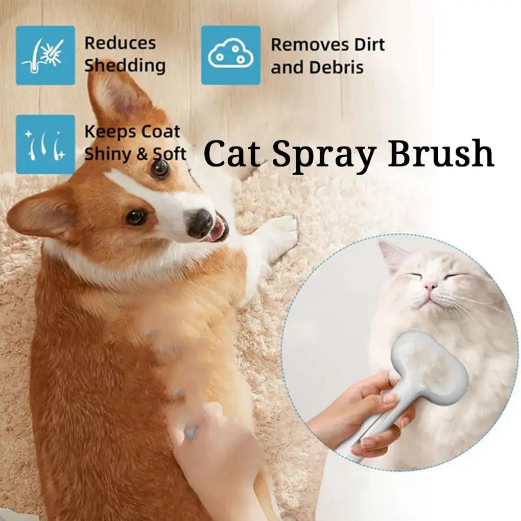 Steam Pet Grooming Brush for Silky, Shed-Free Coats