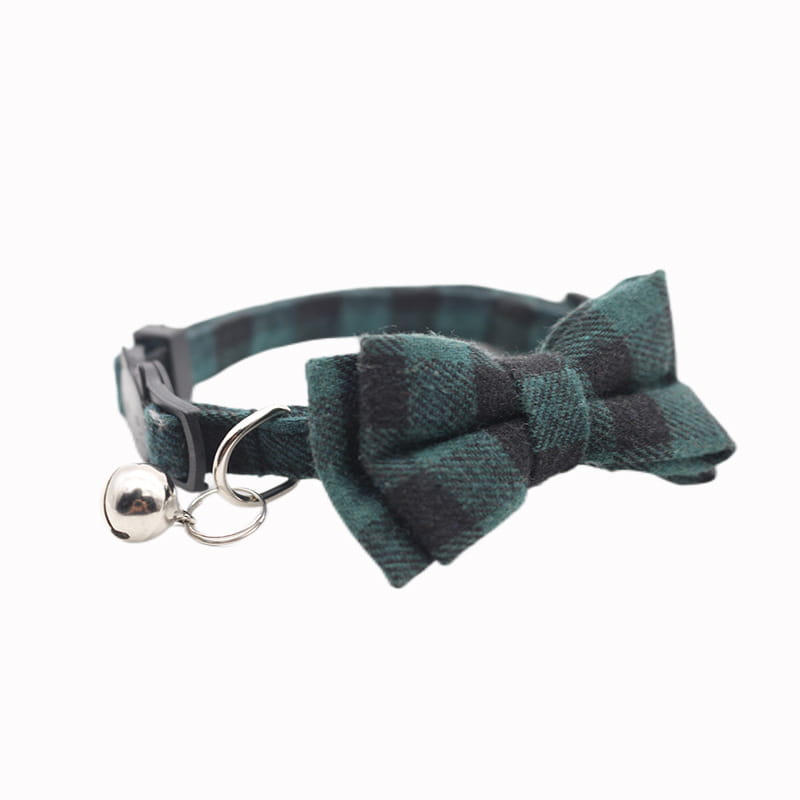 Adjustable Breakaway Cat Collar with Bow and Safety Bell