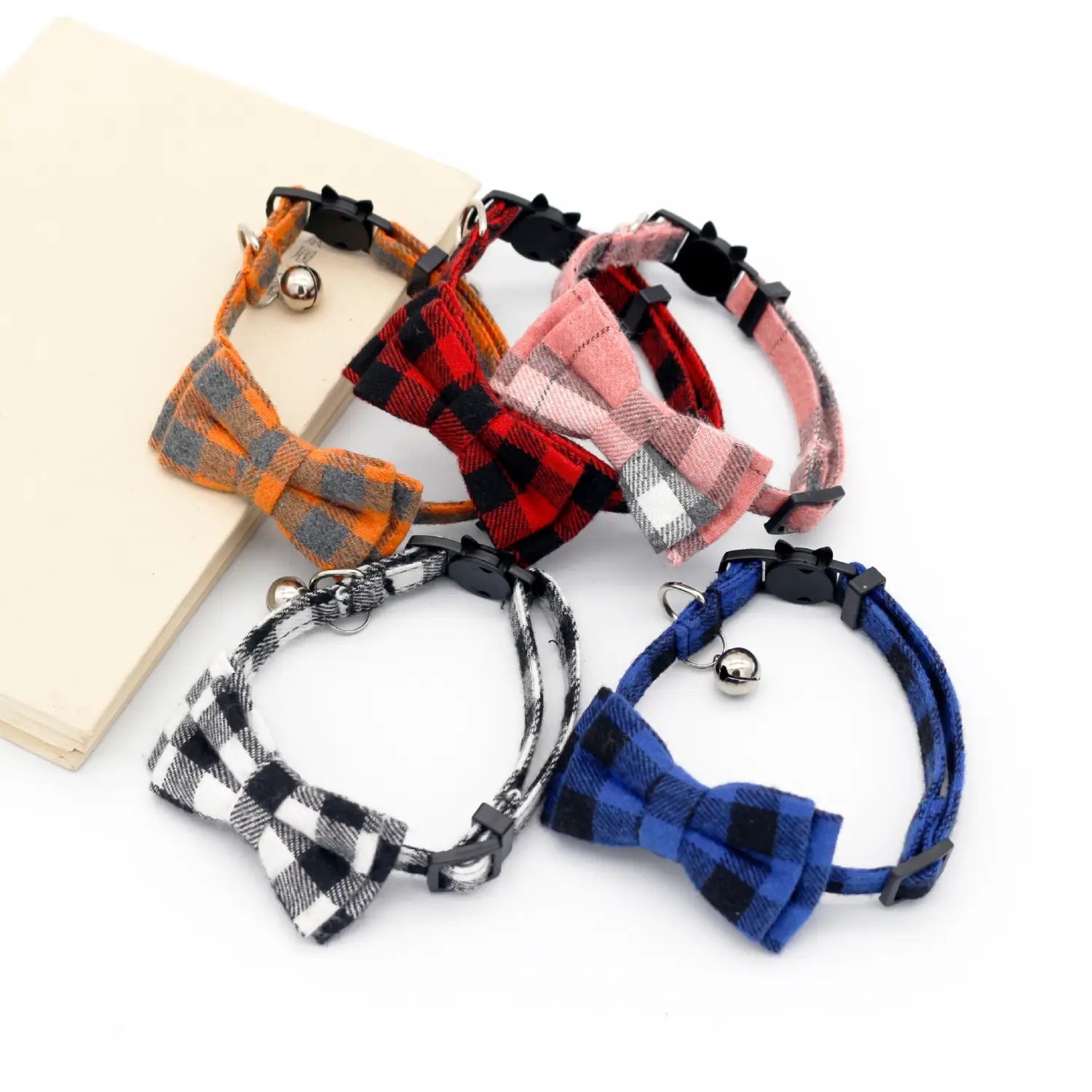 Adjustable Breakaway Cat Collar with Bow and Safety Bell