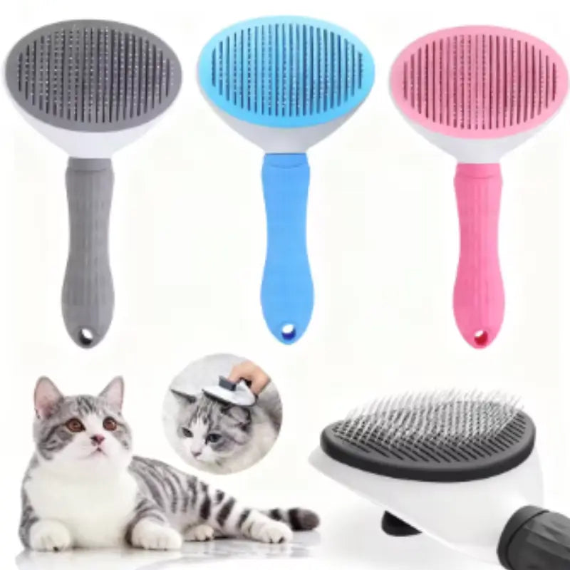Pet Grooming Brush for Gentle Fur Detangling