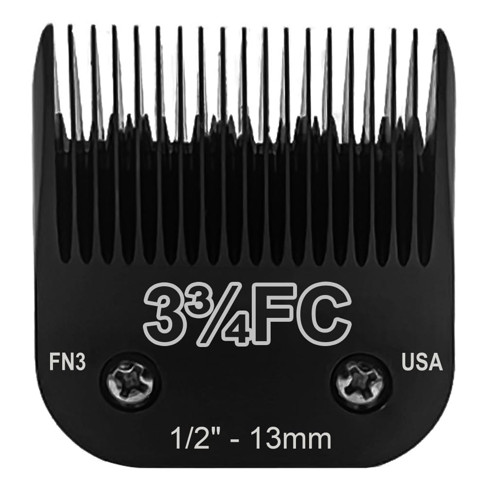 Black Detachable Dog Grooming Clipper Blades Set, Stainless Steel, Compatible with Andis, Oster A5 and Wahl KM10 Series