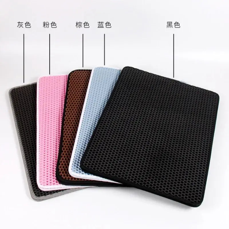 Cat Litter Mat With Gift Double Layer Waterproof Pet Litter Box Mat Non-slip Sand Cat Pad Washable Bed Mat Clean Pad