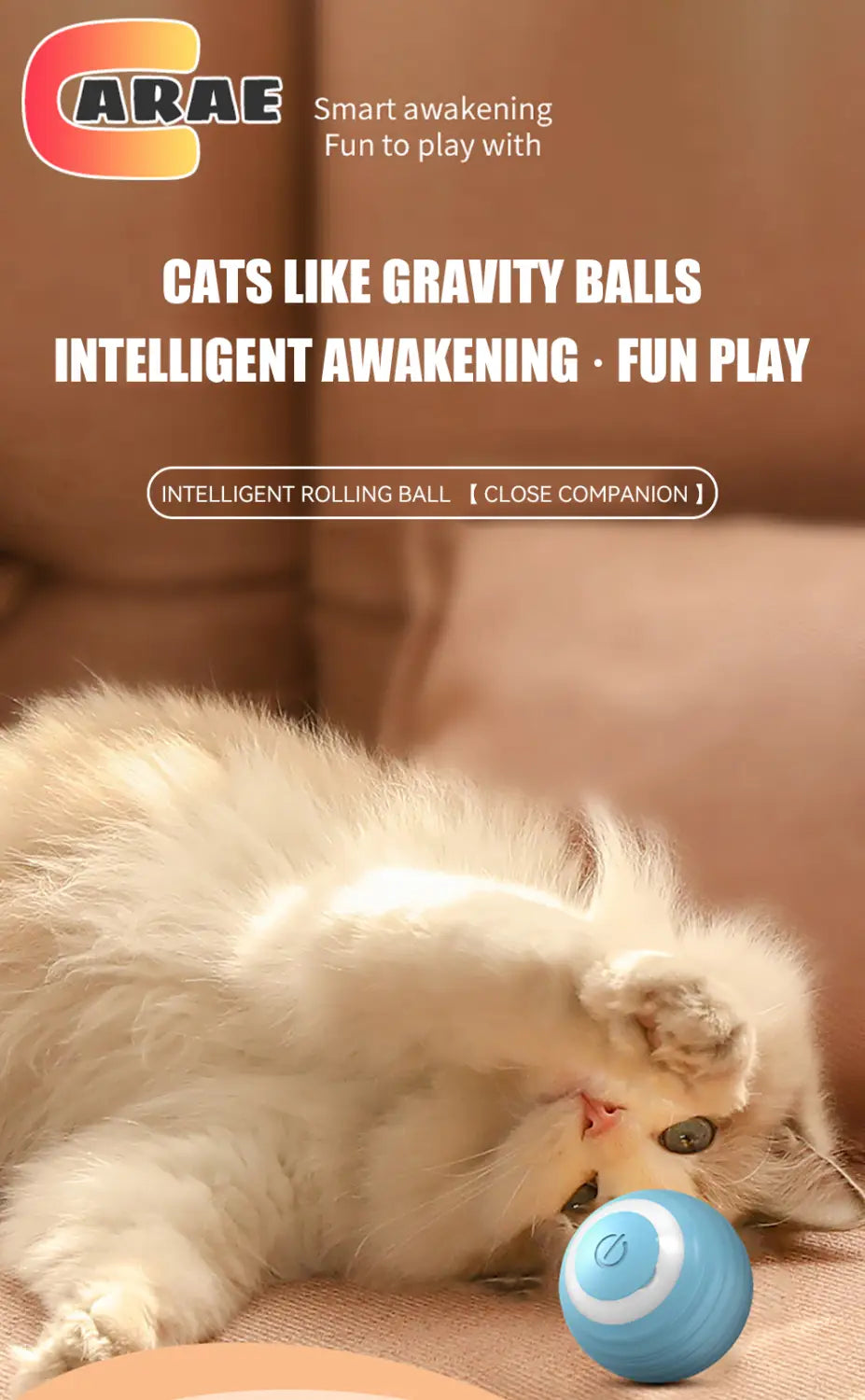 Interactive Cat Ball Electric Automatic Rolling Smart Toy