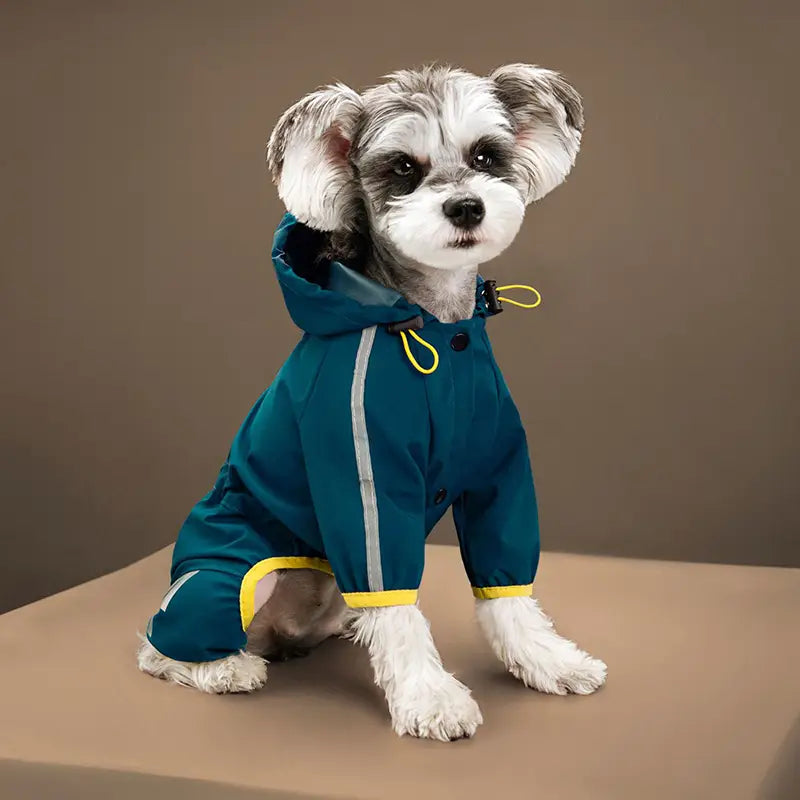 Waterproof Reflective Dog Raincoat for Dry Night Walks