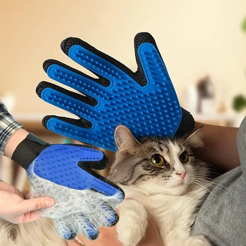 Silicone Pet Bath Glove for Quick Hair Removal
