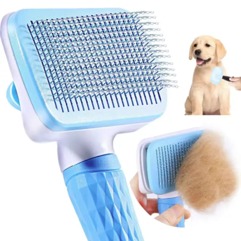 Pet Grooming Brush for Gentle Fur Detangling