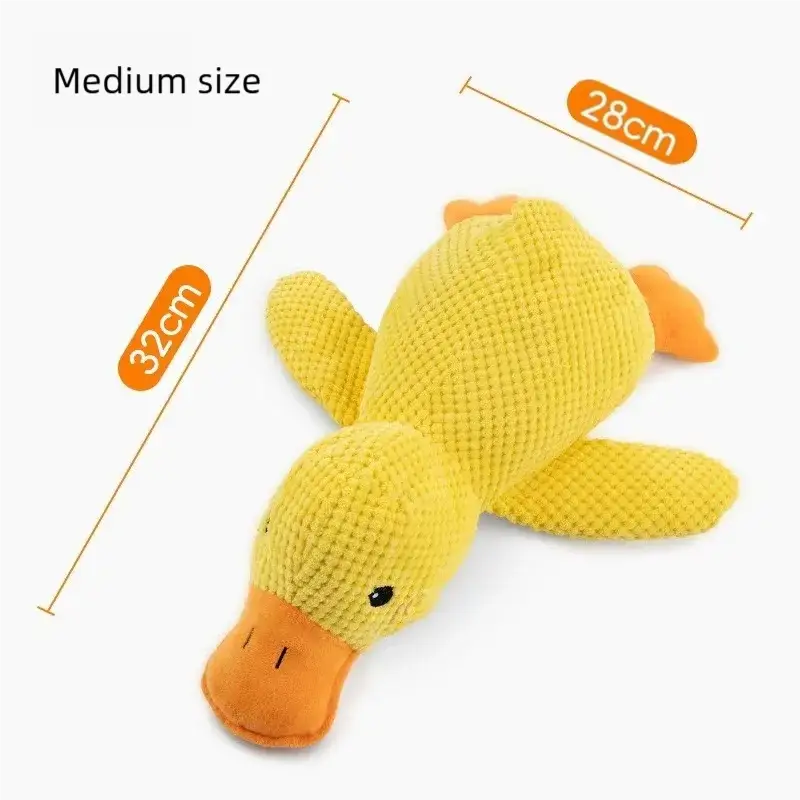 Calming Squeaky Duck Dog Toy for Dental Health