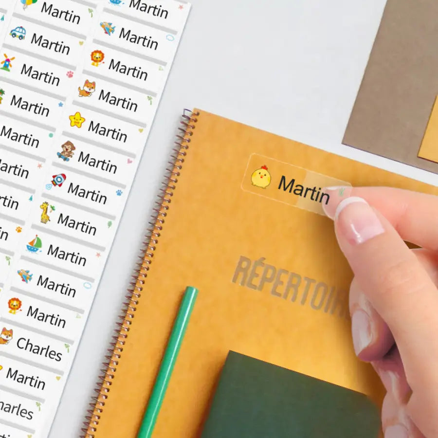 Waterproof Name Labels for School Supplies