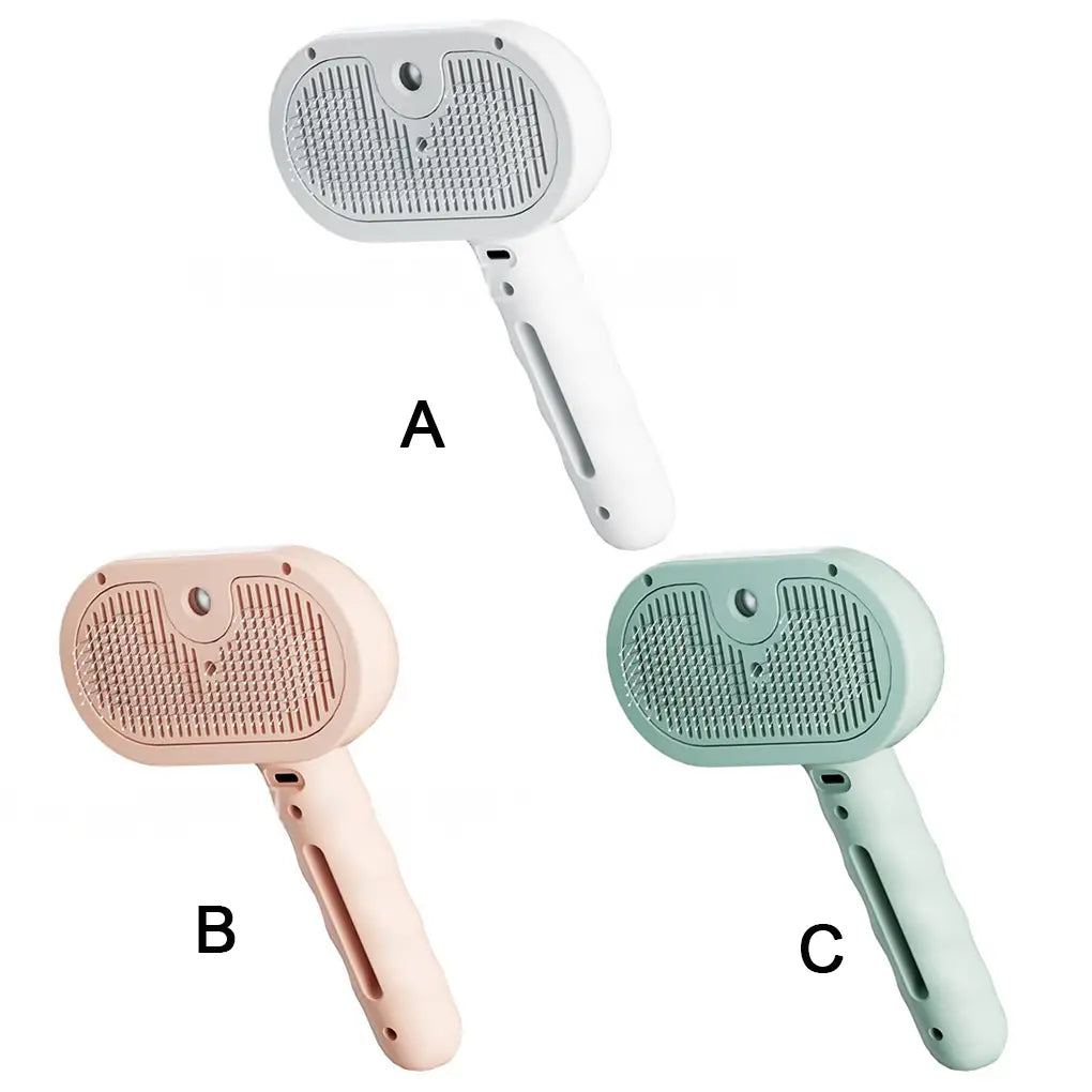 Steam Pet Grooming Brush for Silky, Shed-Free Coats