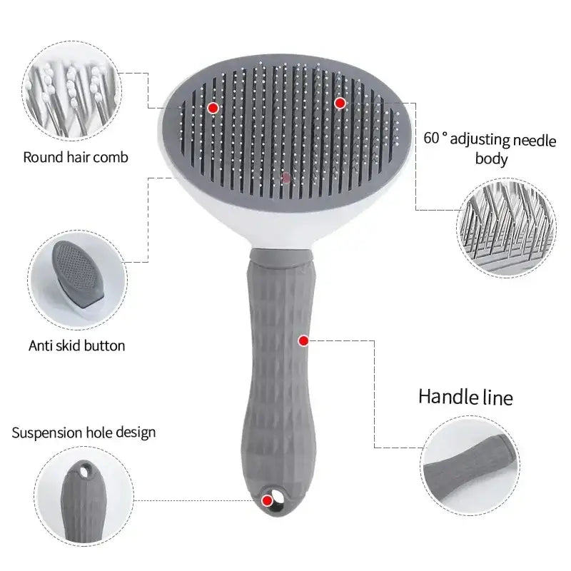 Pet Dog Brush Cat Comb Self Cleaning Pet Hair Remover Brush For Dogs Cats Grooming Tools Pets Dematting Comb Dogs