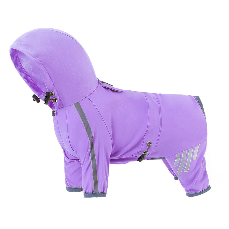 Waterproof Reflective Dog Raincoat for Dry Night Walks