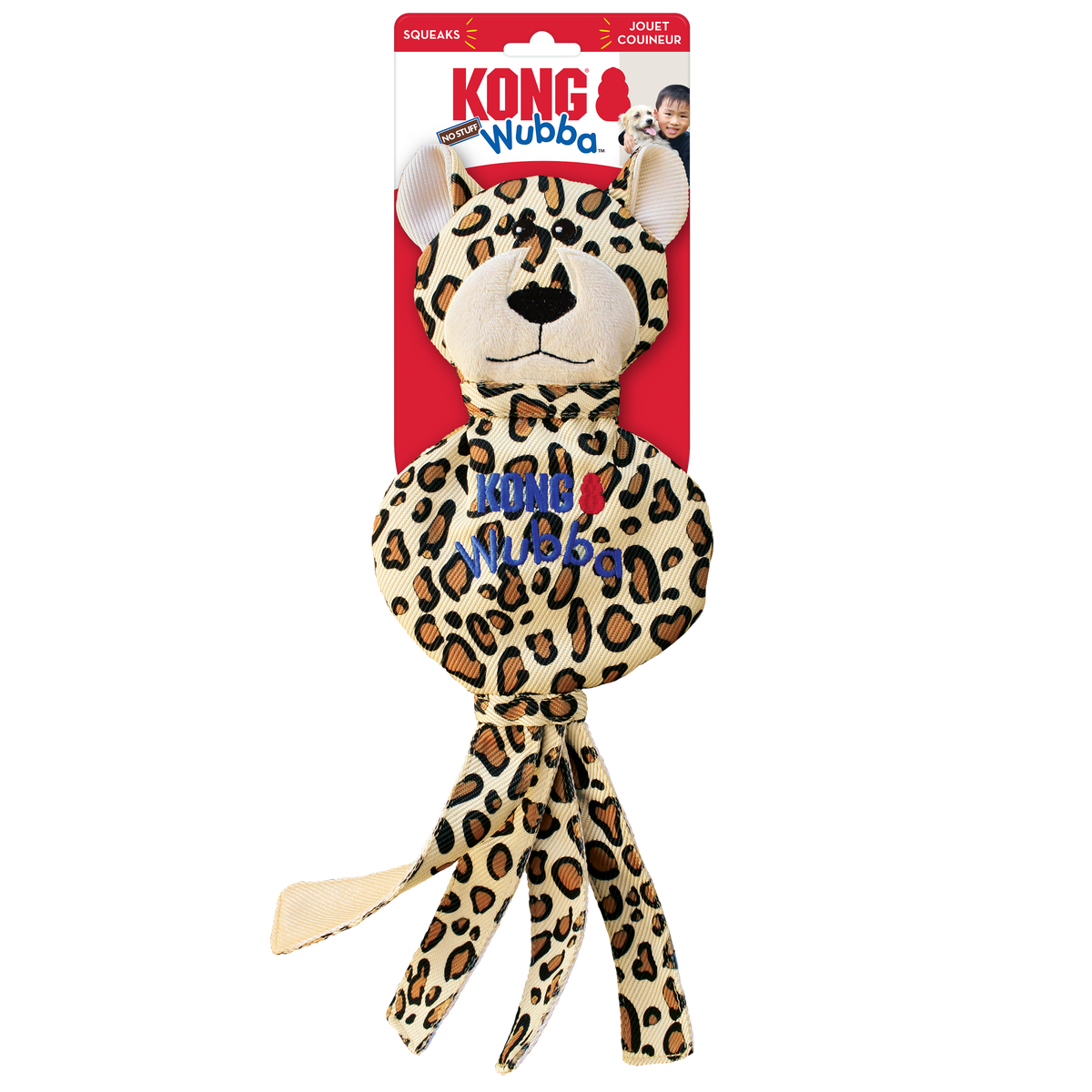 Kong Wubba No Stuff Cheetah Large