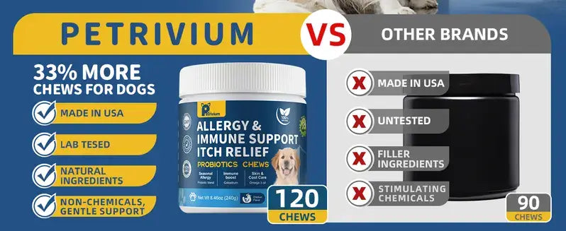 Petrivium Probiotic Chews for Dogs, 120 Count, Chicken Flavor