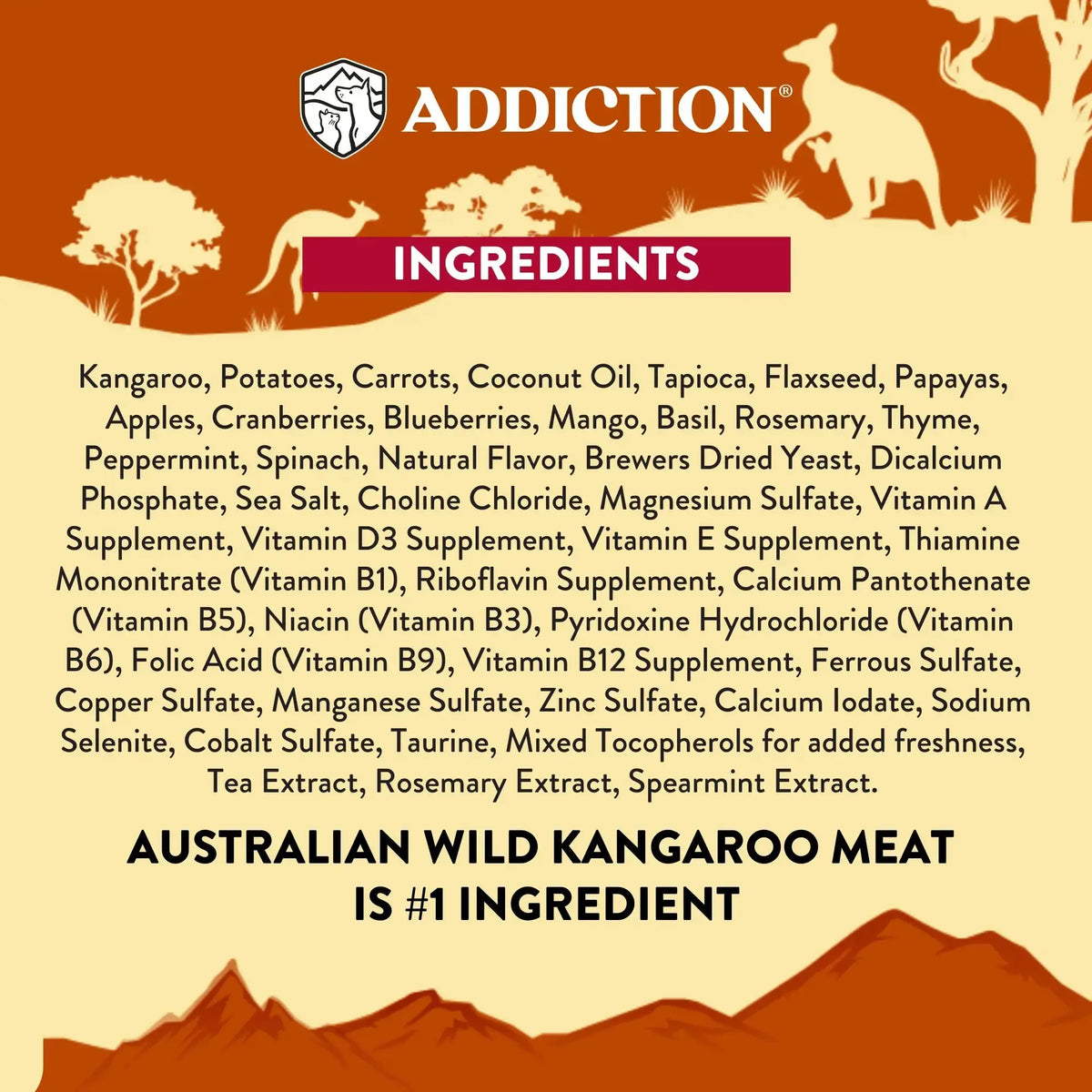 Addiction Kangaroo Air-Dried Dog Food & Treats Duo Addiction Pet Foods USA