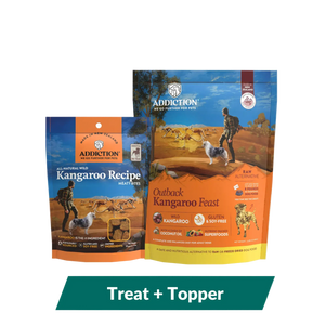 Addiction Kangaroo Air-Dried Dog Food & Treats Duo Addiction Pet Foods USA
