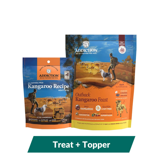 Addiction Kangaroo Air-Dried Dog Food & Treats Duo Addiction Pet Foods USA