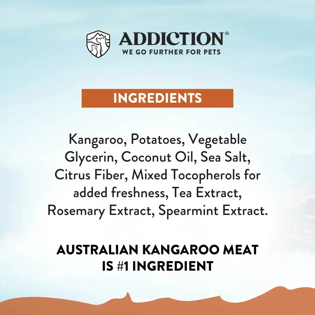 Addiction Kangaroo Air-Dried Dog Food & Treats Duo Addiction Pet Foods USA