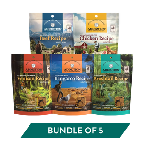 Addiction Meaty Bites Dog Treats Variety Bundle Addiction Pet Foods USA