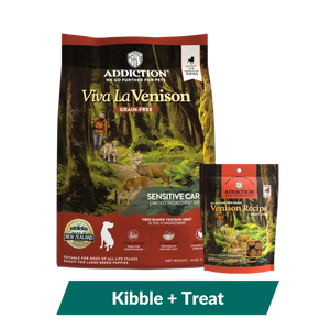 Addiction Viva La Venison Dog Food & Treats Bundle Addiction Pet Foods USA