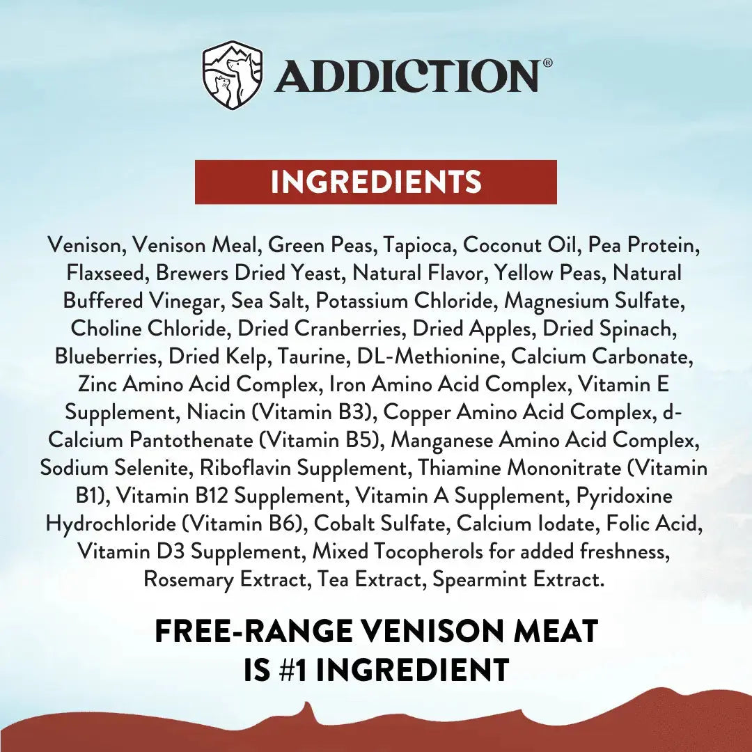 Addiction Viva La Venison Dog Food & Treats Bundle Addiction Pet Foods USA