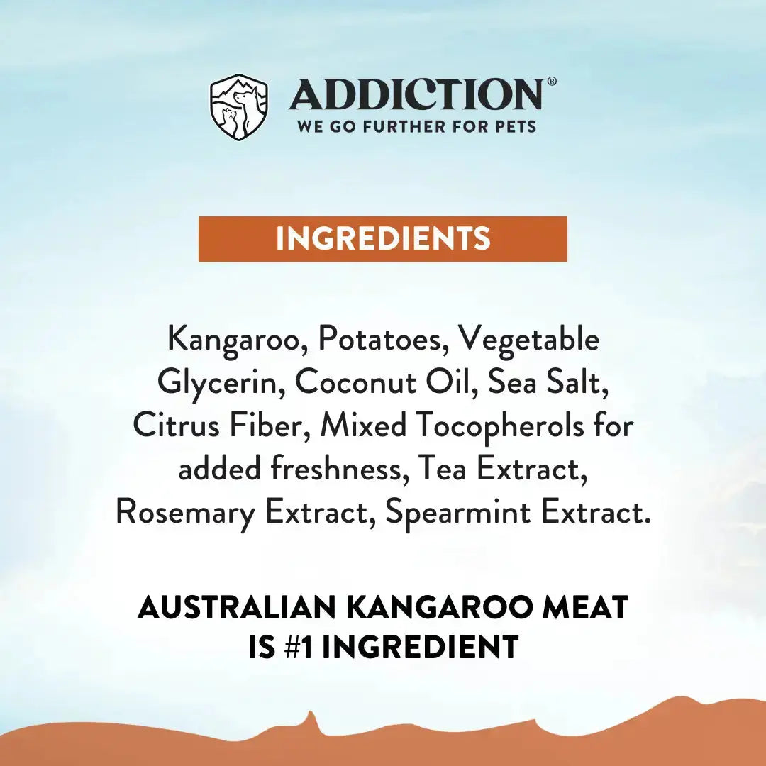 Addiction Wild Kangaroo Dry Dog Food & Meaty Bites Dog Treats Bundle Addiction Pet Foods USA