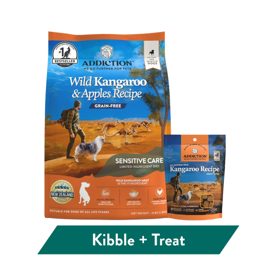 Addiction Wild Kangaroo Dry Dog Food & Meaty Bites Dog Treats Bundle Addiction Pet Foods USA