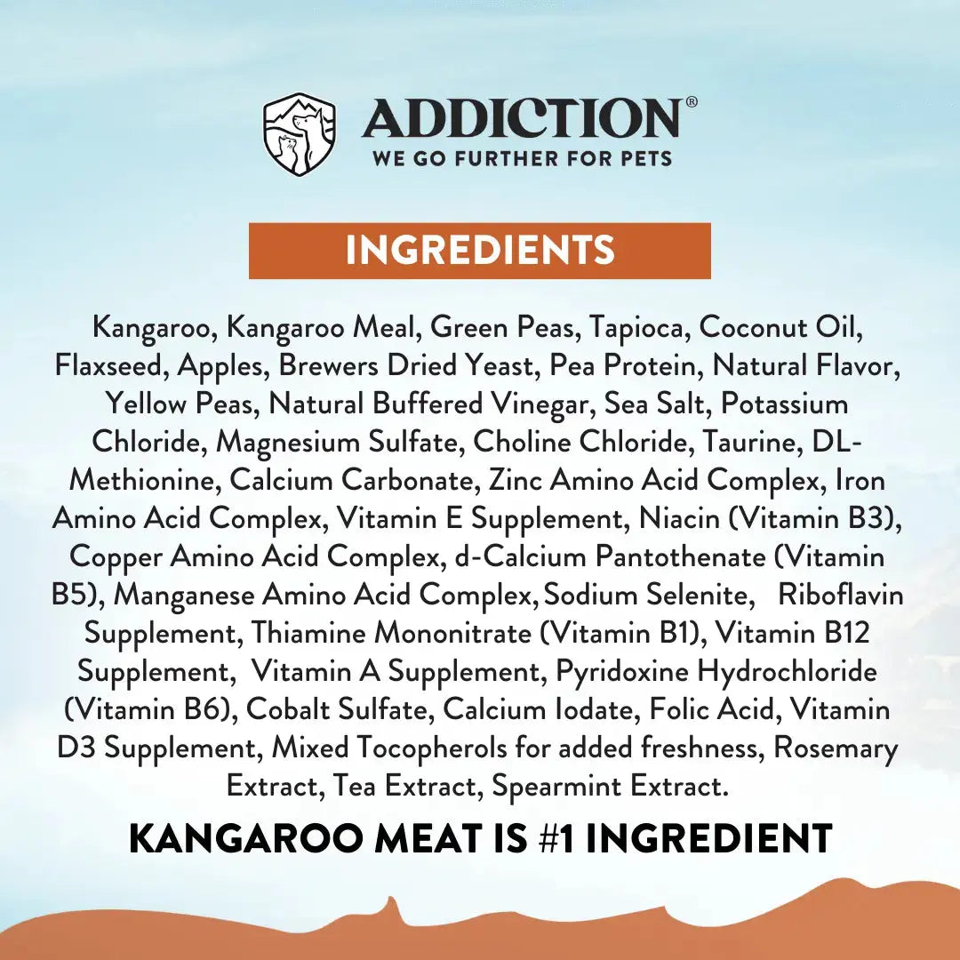 Addiction Wild Kangaroo Dry Dog Food & Meaty Bites Dog Treats Bundle Addiction Pet Foods USA