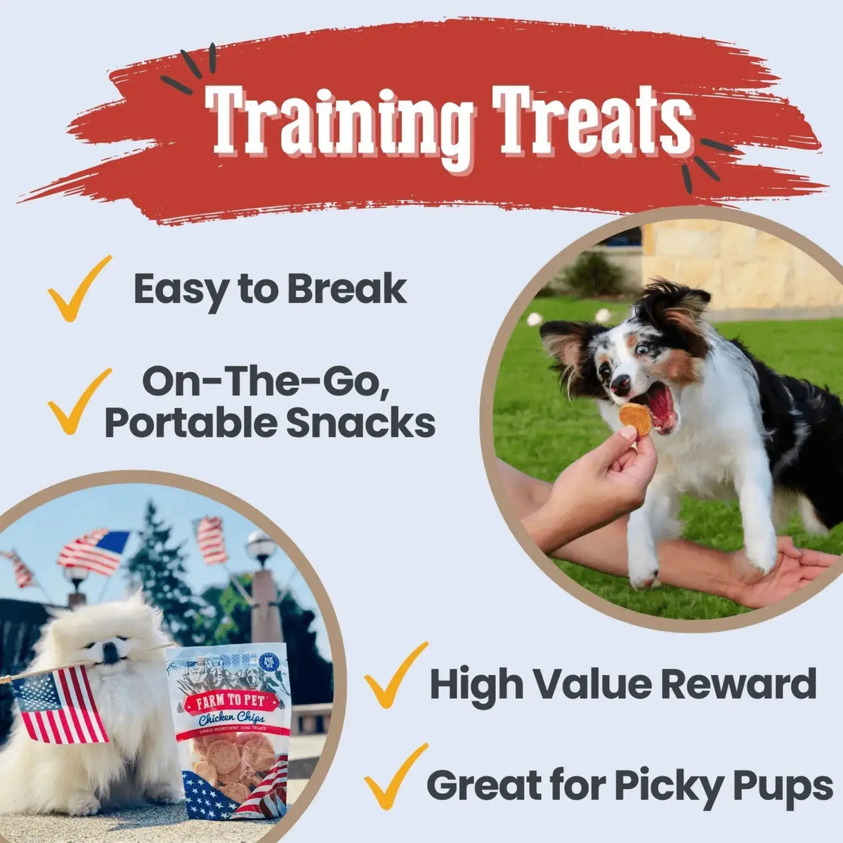 Americana Chicken Dog Treats | Celebrate with USA-Made Treats - Chip