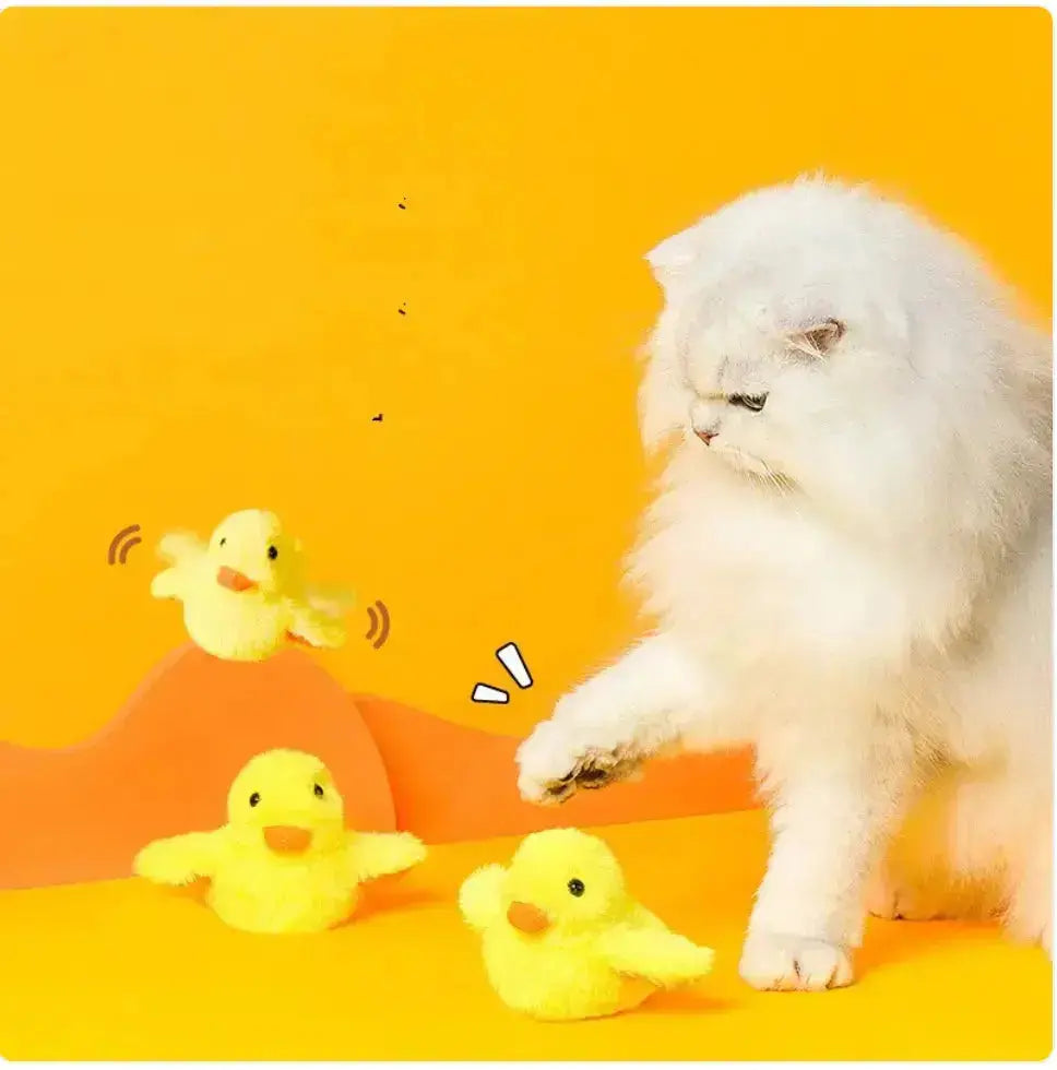 Automatic Electric Duck Cat Toy - Yellow Duck