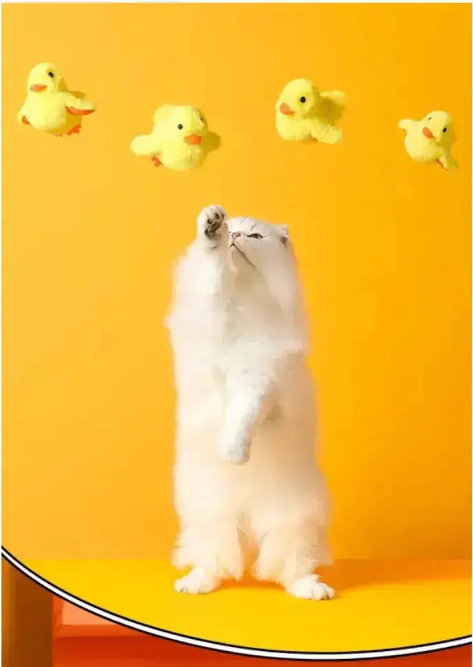 Automatic Electric Duck Cat Toy - Yellow Duck