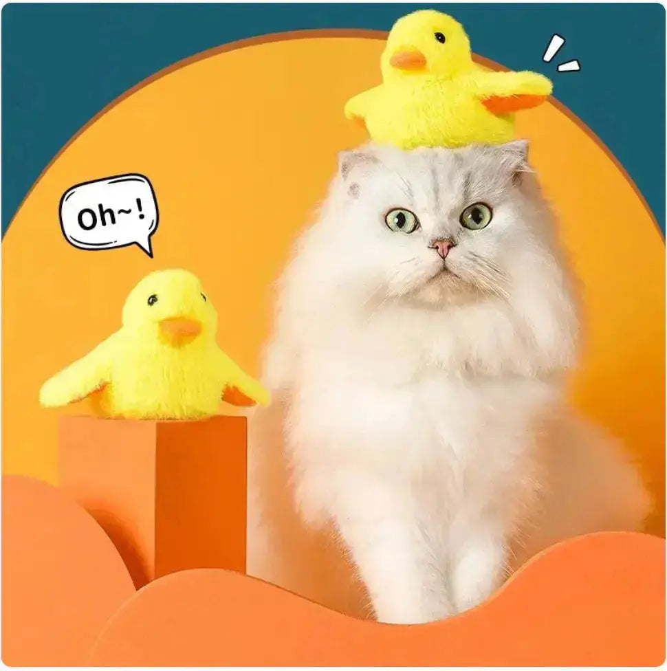 Automatic Electric Duck Cat Toy - Yellow Duck