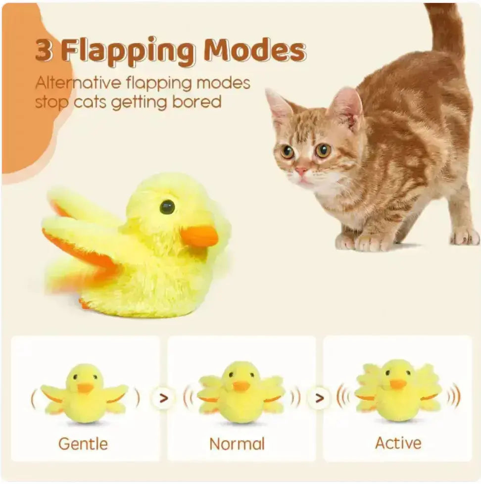 Automatic Electric Duck Cat Toy - Yellow Duck