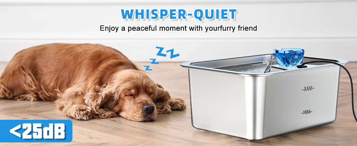 11L/3Galon Stainless Steel Pet Water Fountain with 4 Filters