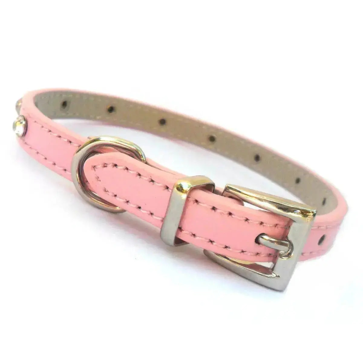 Baby Diamante Collar - Pink - Leashes Collars & Petwear