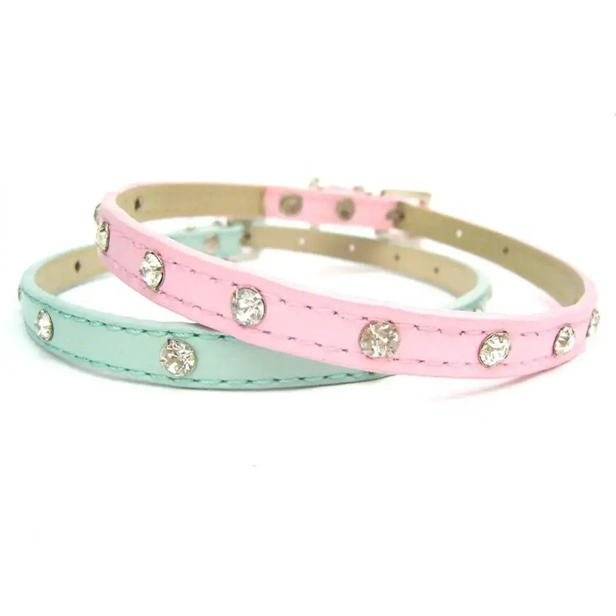 Baby Diamante Collar - Pink - Leashes Collars & Petwear