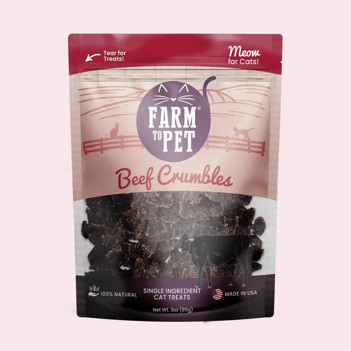 Beef Cat Treats | High Protein Treats for Cats - Crumble