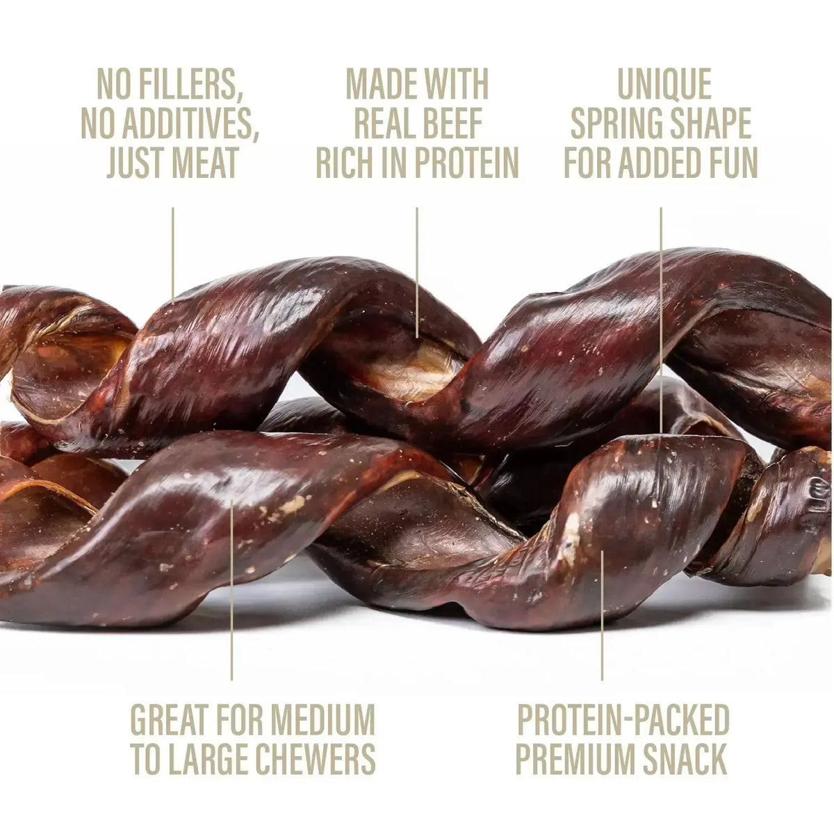 Beef Jerky Spring Sticks for Dogs – 7-8’’ (12 Count) - n/a