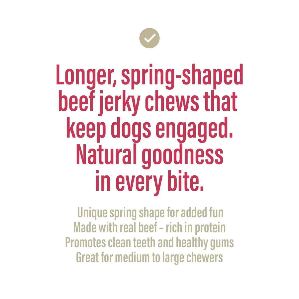 Beef Jerky Spring Sticks for Dogs – 7-8’’ (12 Count) - n/a