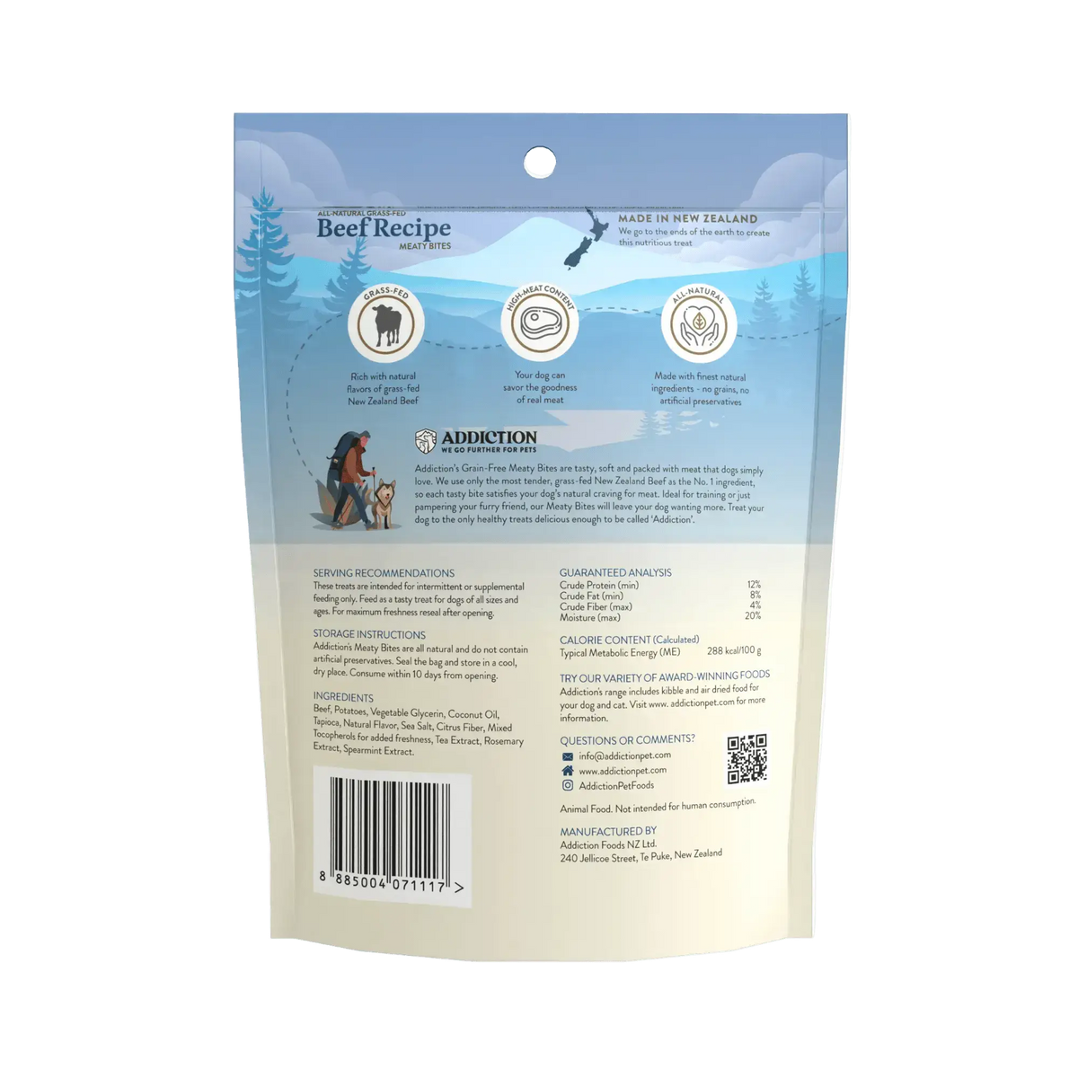 Beef Meaty Bites - Hypoallergenic Dog Treats Addiction Pet Foods USA