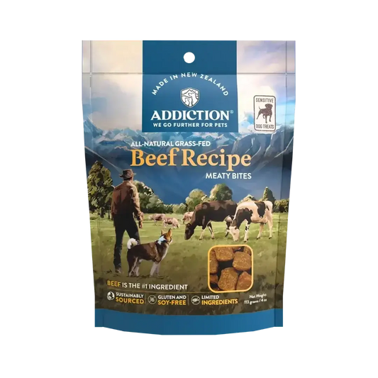 Beef Meaty Bites - Hypoallergenic Dog Treats Addiction Pet Foods USA