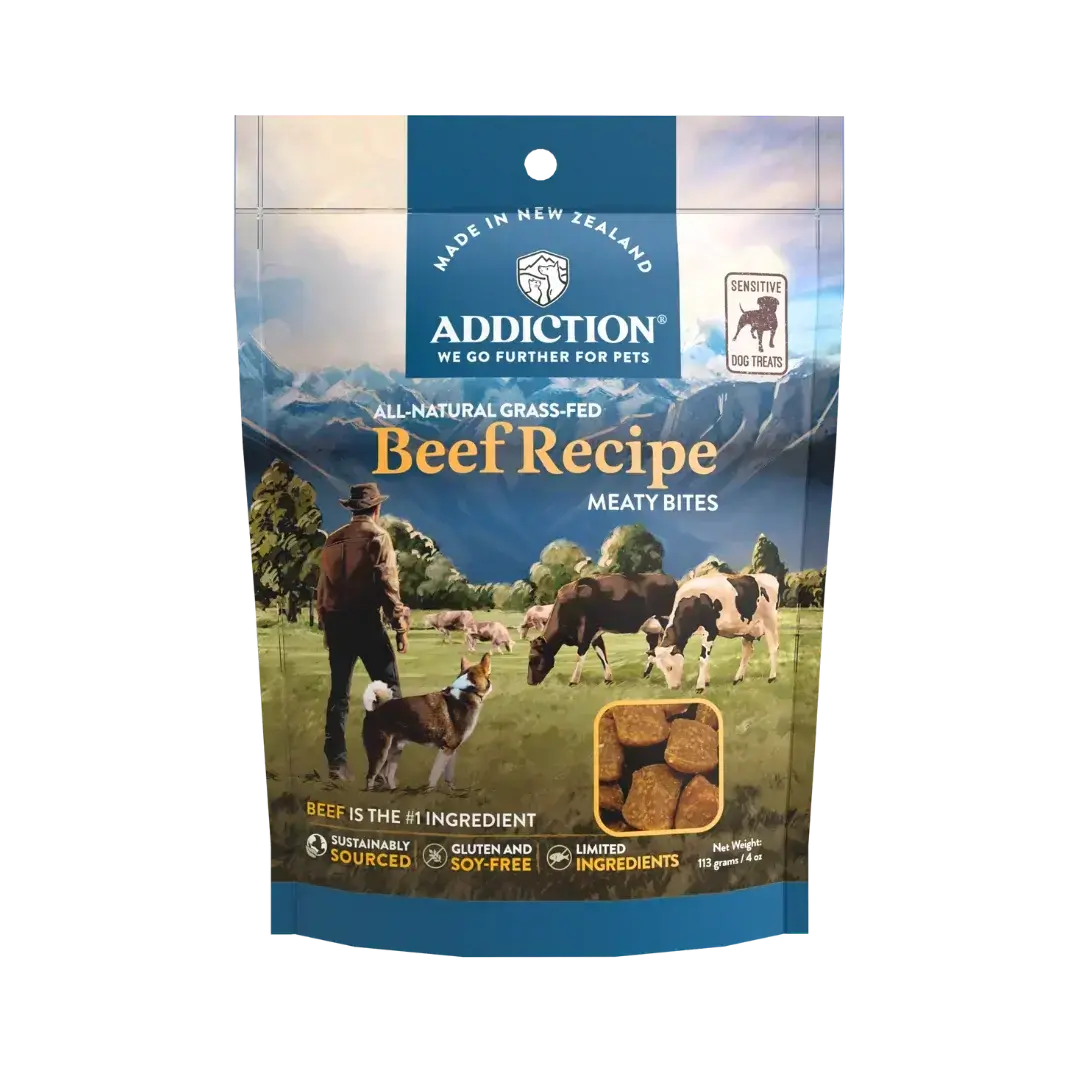 Beef Meaty Bites - Hypoallergenic Dog Treats Addiction Pet Foods USA