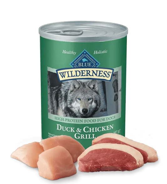 Blue Buffalo Wilderness Duck & Chicken Grill Wet Dog Can (12.5oz) - True Pet Market