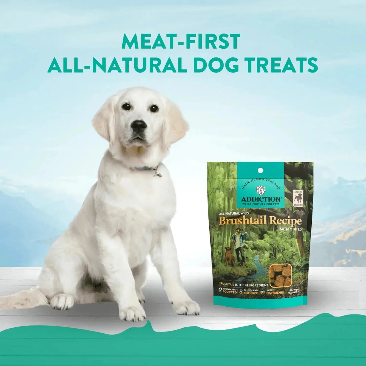 Brushtail Meaty Bites - Hypoallergenic Dog Treats Addiction Pet Foods USA