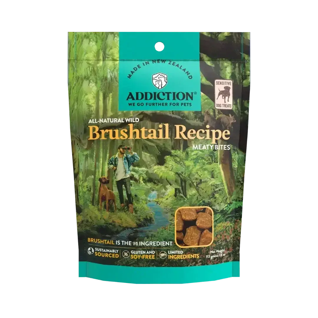 Brushtail Meaty Bites - Hypoallergenic Dog Treats Addiction Pet Foods USA