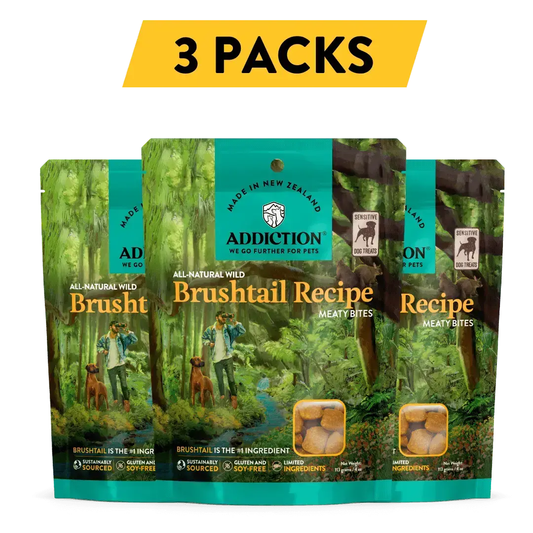 Brushtail Meaty Bites - Hypoallergenic Dog Treats Addiction Pet Foods USA