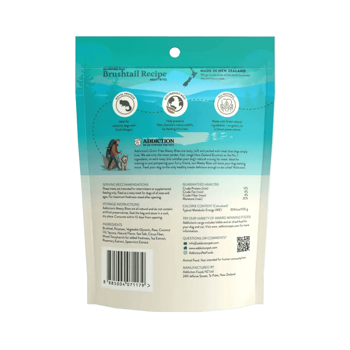 Brushtail Meaty Bites - Hypoallergenic Dog Treats Addiction Pet Foods USA